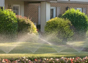 irrigation system, watering lawn