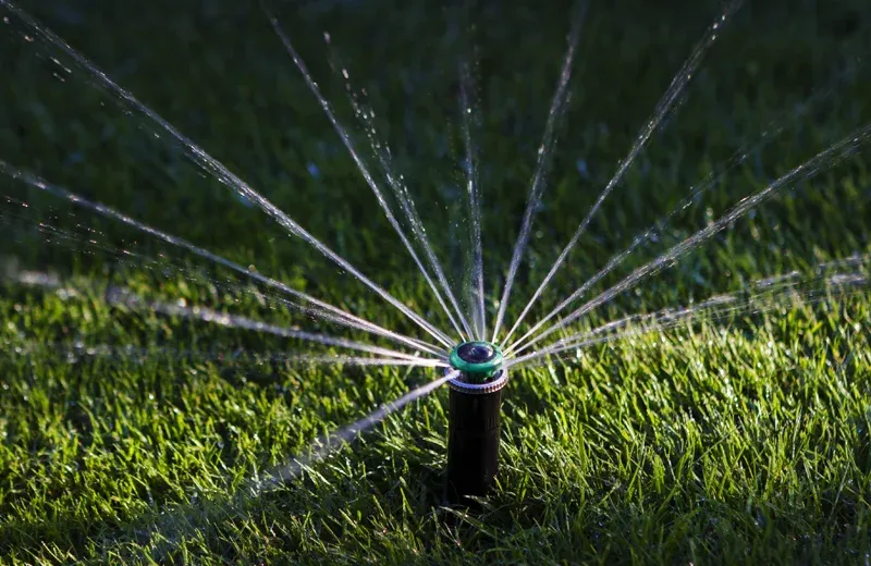 irrigation systems watering lawn